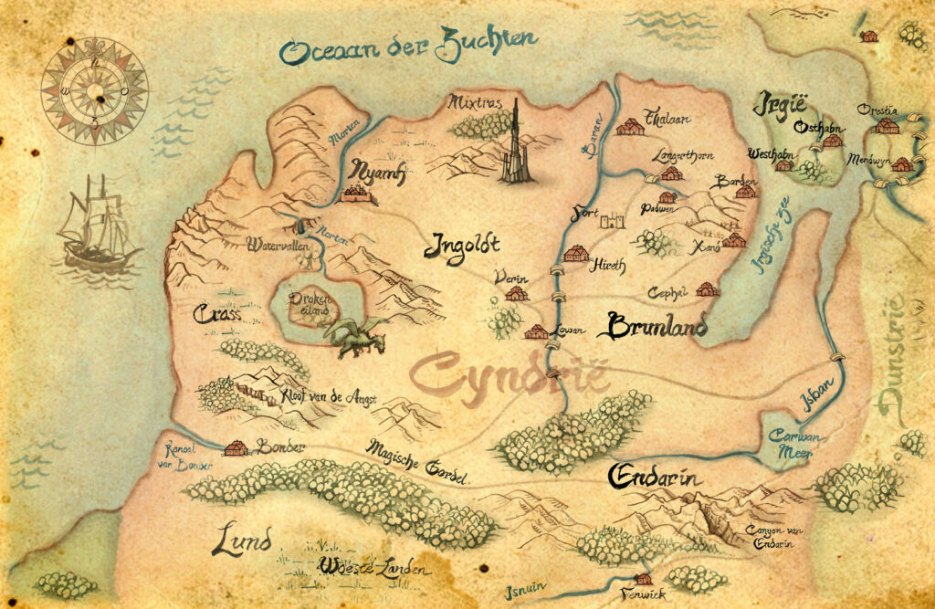 Kaart van Noord-Cyndrië