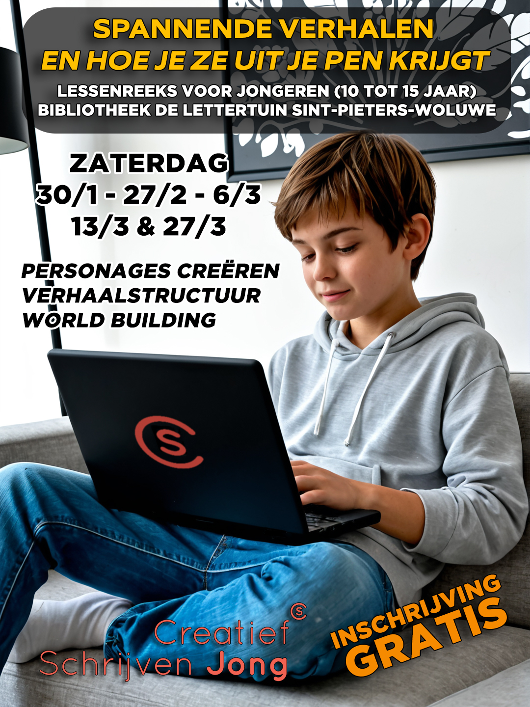 Gratis schrijfcursus voor jongeren (inschrijvingen open!)