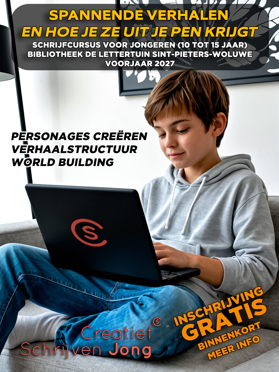 Gratis schrijfcursus voor kinderen en tieners (voorjaar)